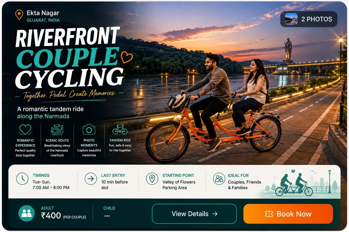 Riverfront Couple Cycling