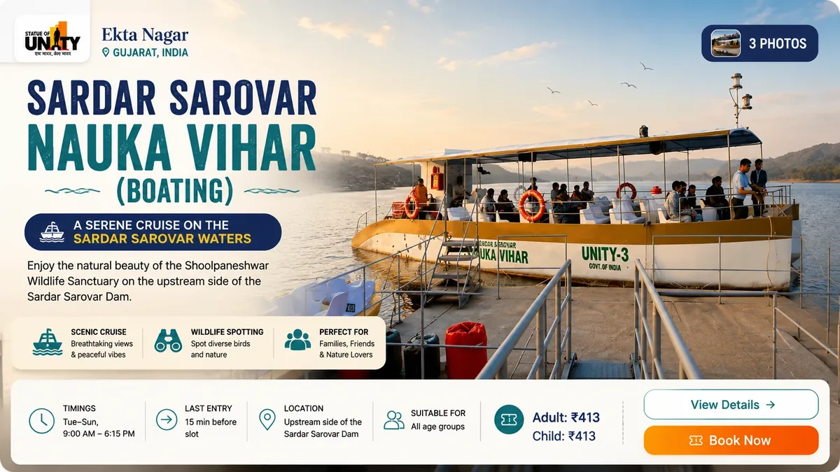 Sardar Sarovar Boating at Statue of Unity — key info at a glance