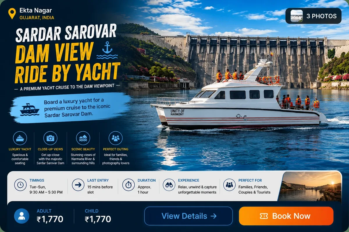 Sardar Sarovar Dam Yacht Ride