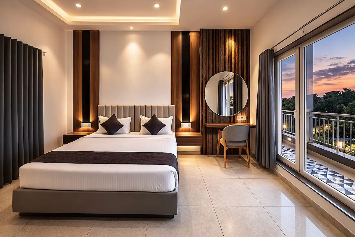 Deluxe Room at Lavender Hotel, Kevadia