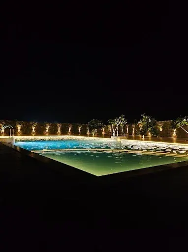 Pool at Night at Nirvana Resort & Restaurant