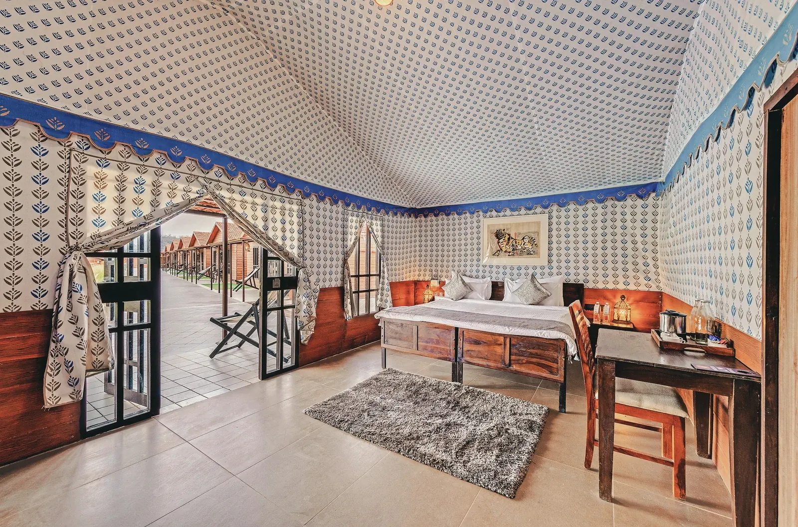 Royal Cottage at Tent City 1 — riverside room with porch